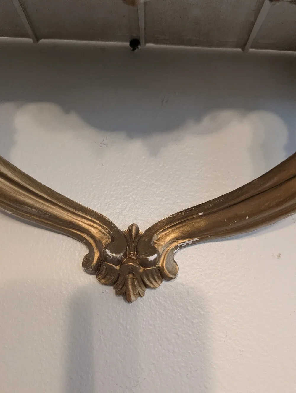 Vintage French Provincial gold Gilded wall shelf Hollywood Regency Marked  ITALY